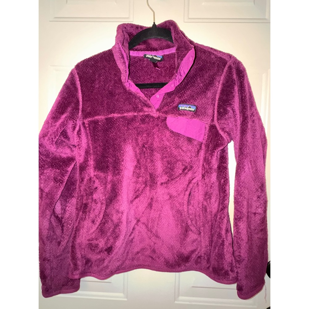 Patagonia Womens Re-Tool Snap-T Fleece Pullover Magenta Purple 25442 Small